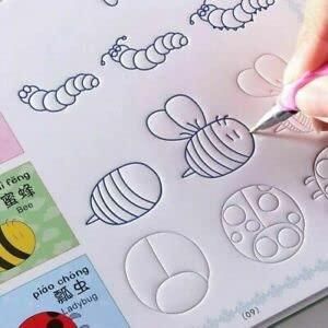 Sank Magic Practice Copybook (4 BOOKS,1 PEN,1 GRIP,10 REFILL)