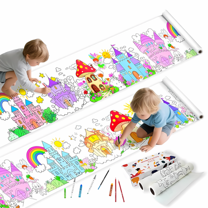 DIY Kids Painting & Drawing Paper Roll – Creative Art Activity for Children (Non-Toxic, Mess-Free, Ages 3–10)