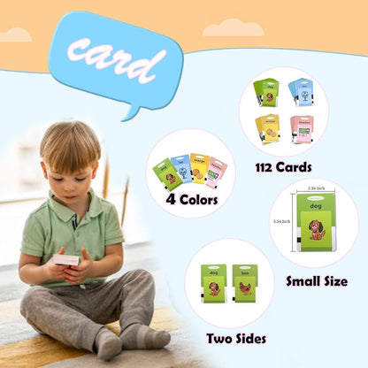 Talking Flash Cards for Kids 2-5 Years | Rechargeable Educational Learning Toy for Toddlers | Cognitive Skill Builder for Boys & Girls | Sound Flashcard Device for Babies