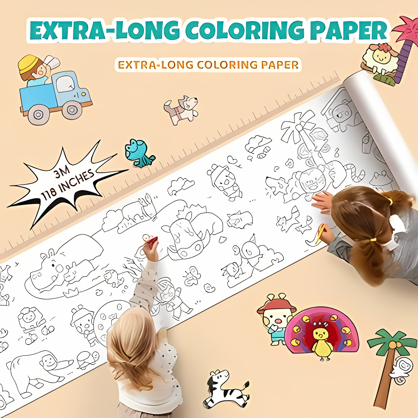 DIY Kids Painting & Drawing Paper Roll – Creative Art Activity for Children (Non-Toxic, Mess-Free, Ages 3–10)