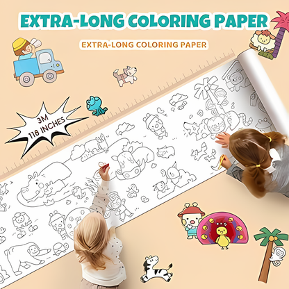 DIY Kids Painting & Drawing Paper Roll – Creative Art Activity for Children (Non-Toxic, Mess-Free, Ages 3–10)